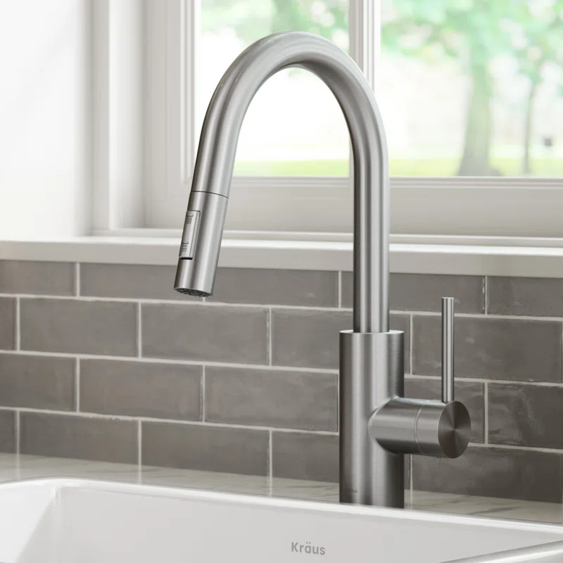 KRAUS Oletto Single Handle Pull Down Kitchen Faucet - Image 2